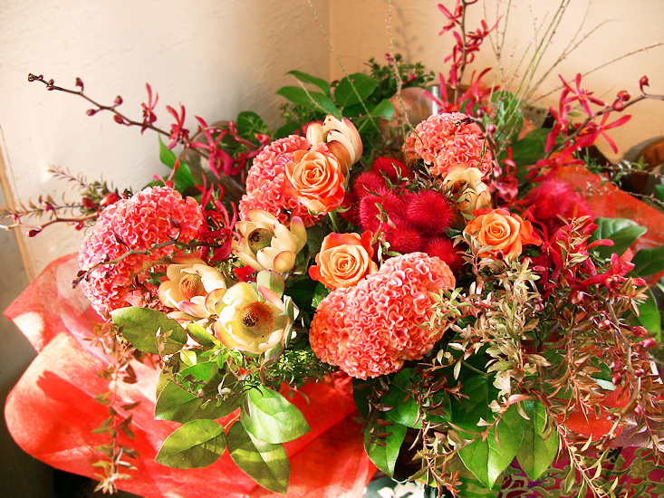 色鮮やかな季節のアレンジ