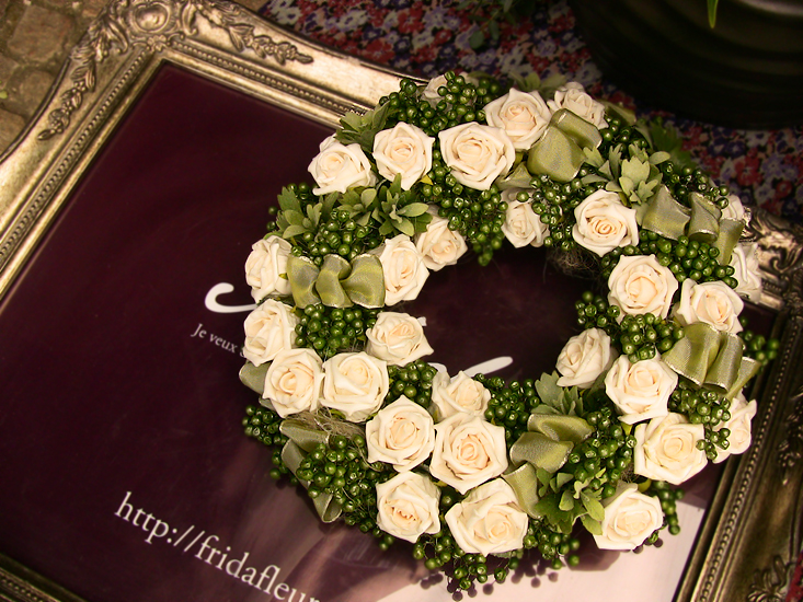 クラシカルアートフラワーリース